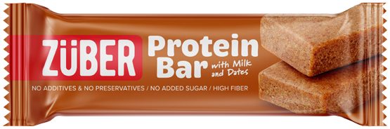 Züber caramelized milk flavoured protein bar